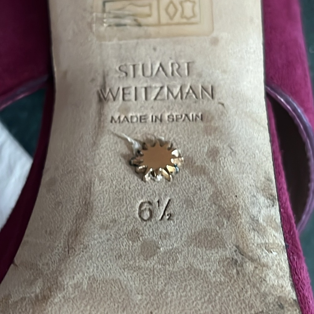 Stuart Weitzman Jerry Suede Platform Slingback Cr… - image 7